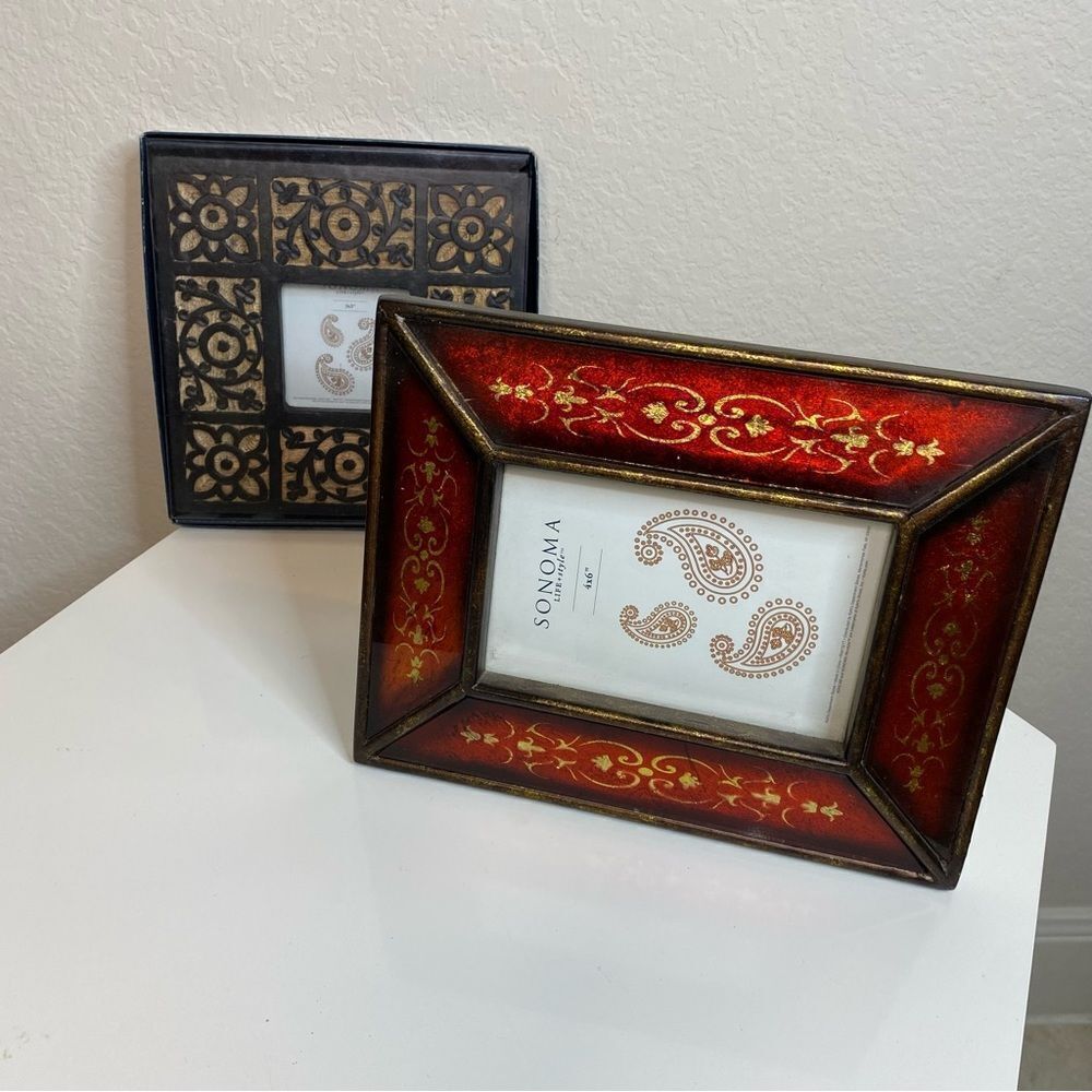 Sonoma Red and Black Decorative Picture Frames